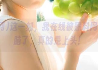 这一刻，我在线被黑料网免费烧脑了，真的是上头！